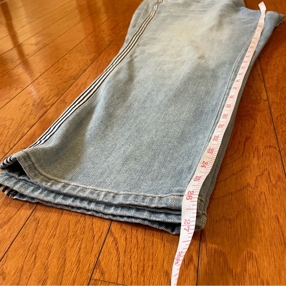 Talbots Modern Ankle High Rise Jeans 16W w/Side Stripe Sea Glass Light Wash - Picture 9 of 12